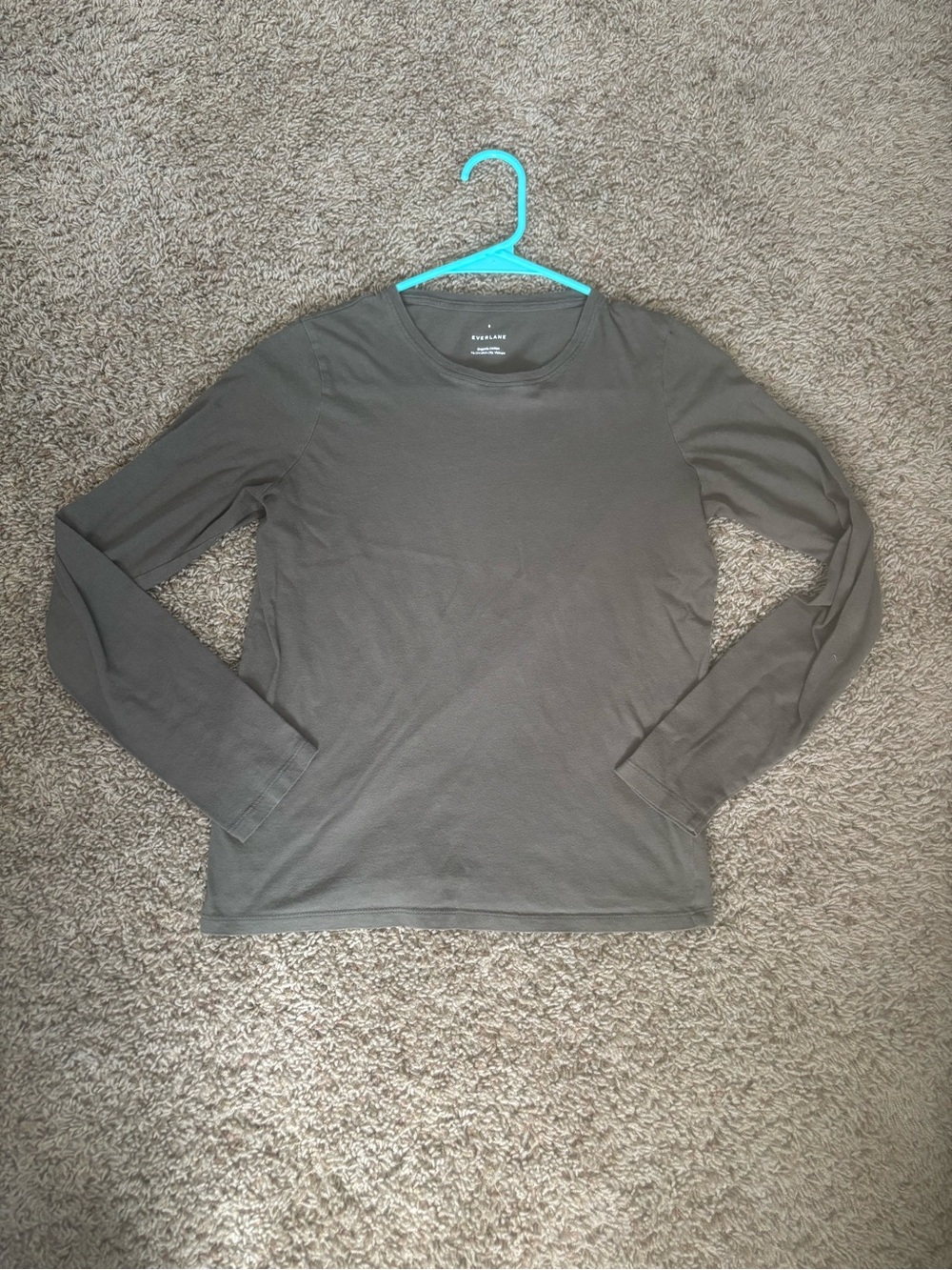 Everlane Women's Long Sleeve Crewneck in Charcoal